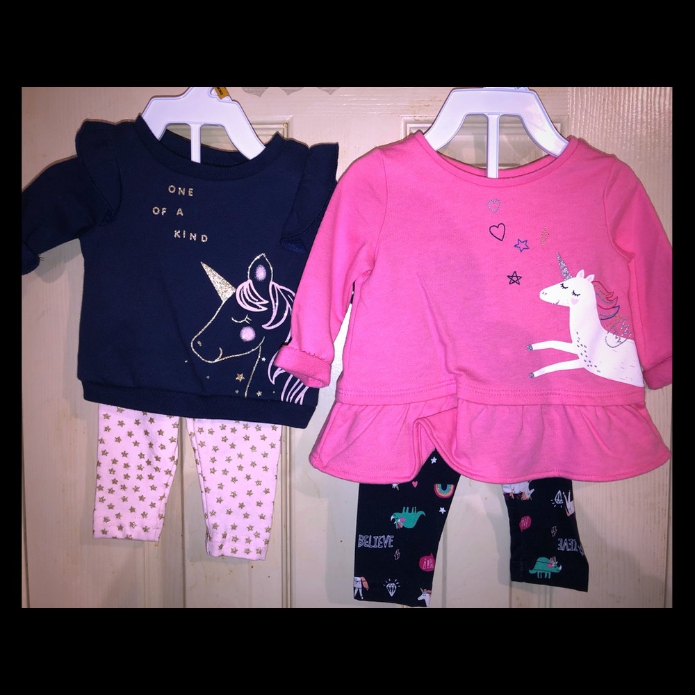 2 CARTERS Baby Girl 2 Piece Sets